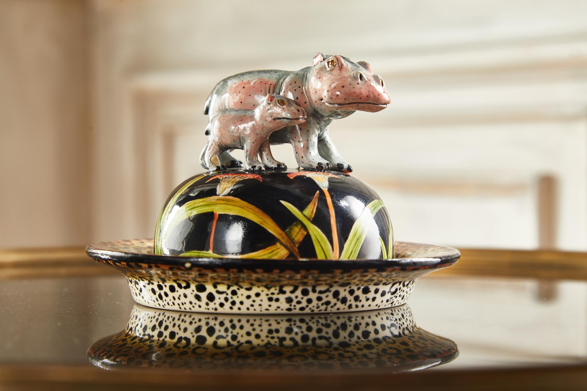 frog butter dish