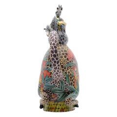 Ardmore Ceramics Large Giraffe Teapot, fait à la main en Afrique du Sud