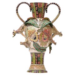 Ardmore handmade African Ceramic Leopard Vase