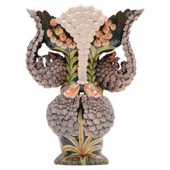 Vase Pangolin en céramique africaine fabriqué à la main Ardmore