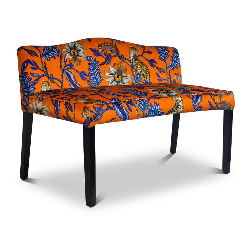 Designed by Ardmore and manufactured in Johannesburg, South Africa our made-to-order bench features Ardmore’s Monkey Bean velvet fabric, and may be specified in any of three available colorways.

PRODUCT INFORMATION
DIMENSIONS: 43