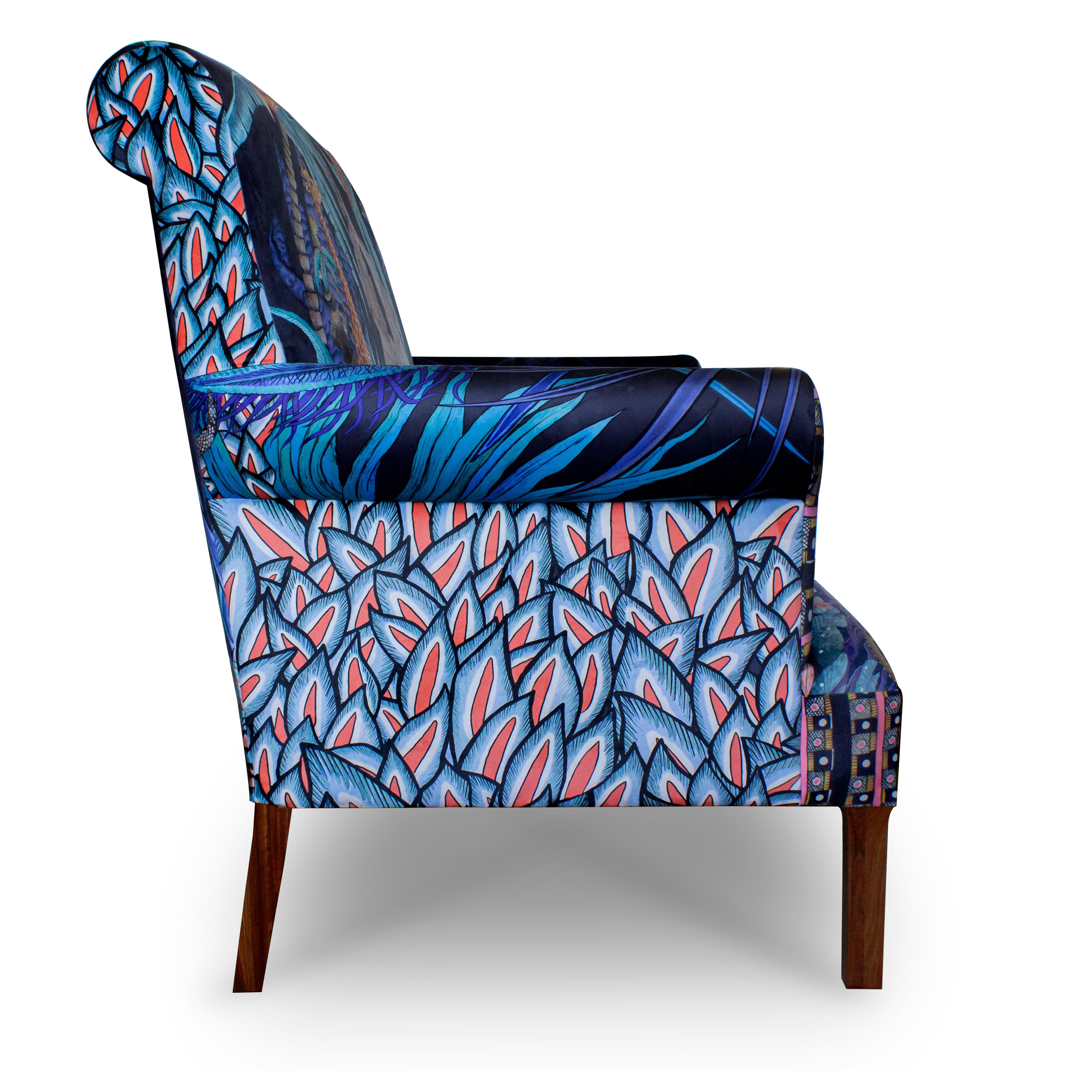 South African Settee -Ardmore Sabie Limited Edition in Tanzanite For Sale