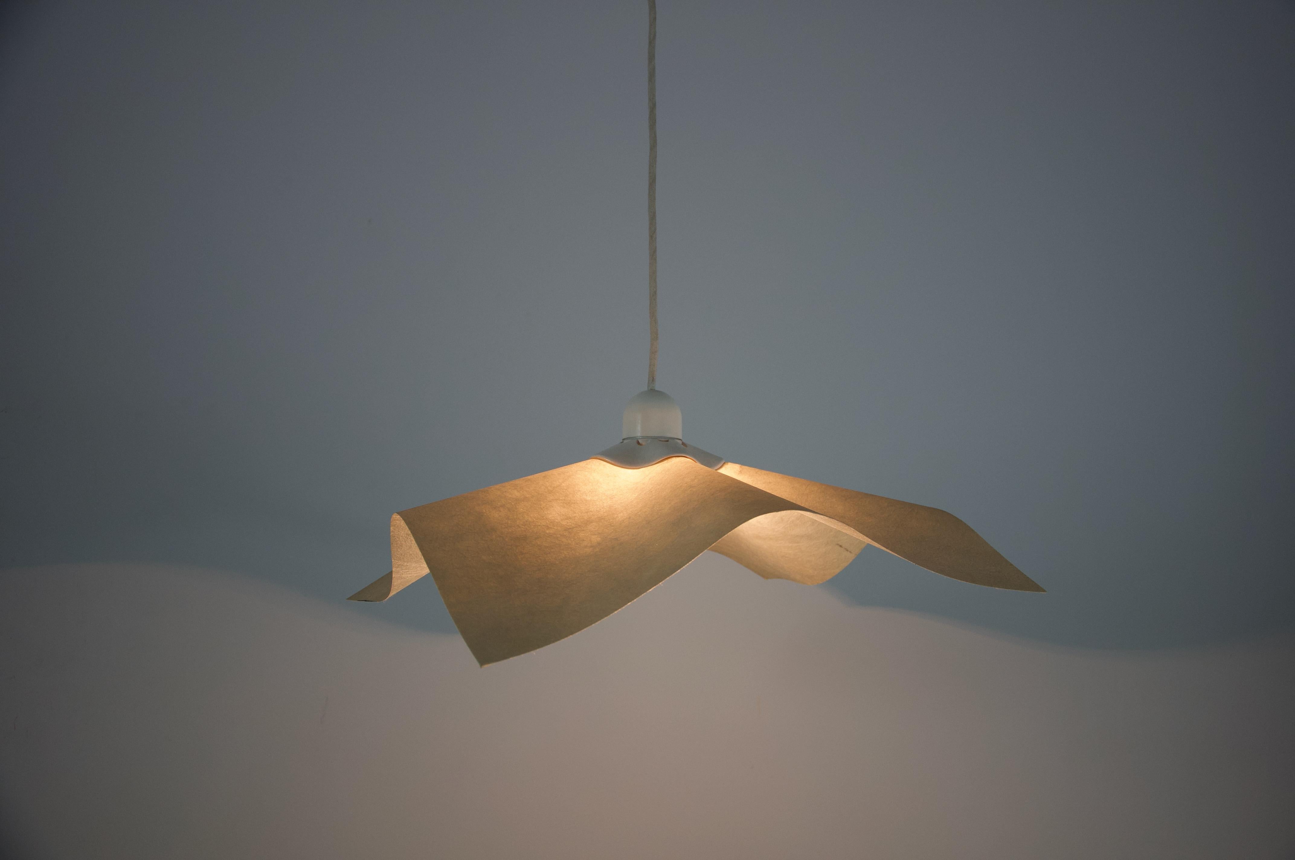 Questa iconica lampada a sospensione Area 50, progettata dal famoso designer italiano Mario Bellini per Artemide nel 1974, è un vero e proprio capolavoro del design dell'illuminazione modernista. Caratterizzata da un'estetica elegante e minimalista,