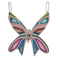 Area Crystal Embellished Butterfly Top
