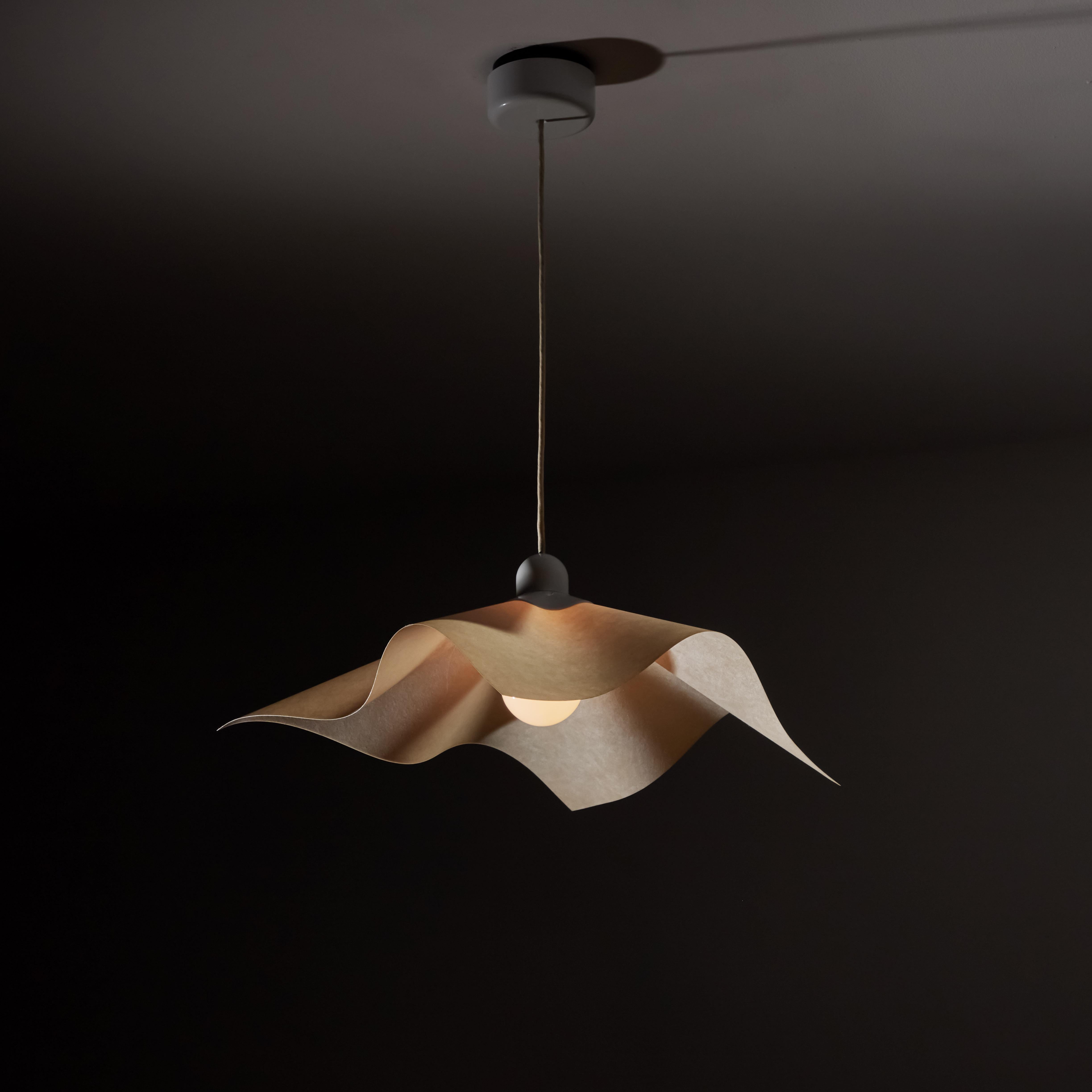Area Curvea ceiling light by Mario Bellini & Giorgio Origlia for Artemide. Designed and manufactured in Italy, 1974. Steel, acrylic, with resin shade. Original cord, wired for U.S. standards. We recommend one E27 60w maximum bulb. Bulb not included.