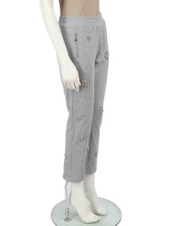 Joggers gris ornés de cristaux, taille M