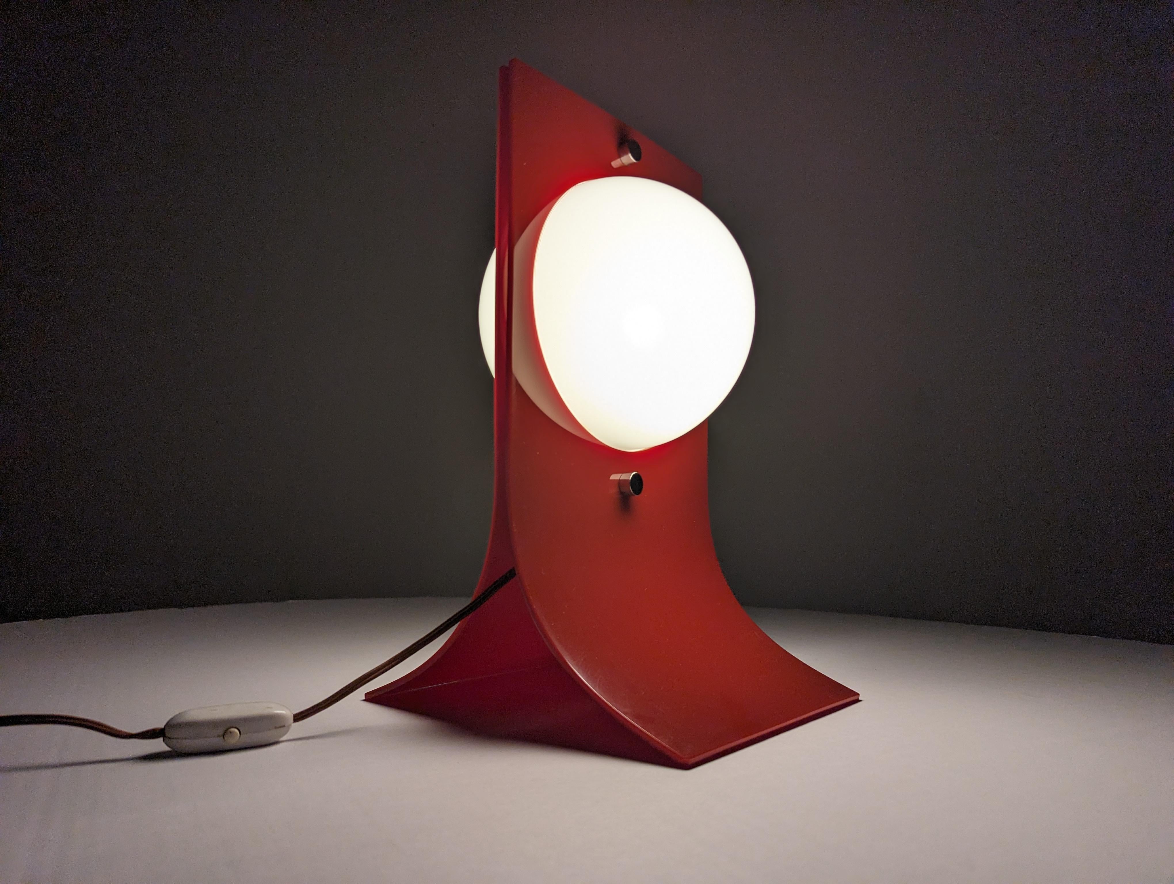 Mid-Century Modern Area Lamp Red by Neal Small 1960s For Sale