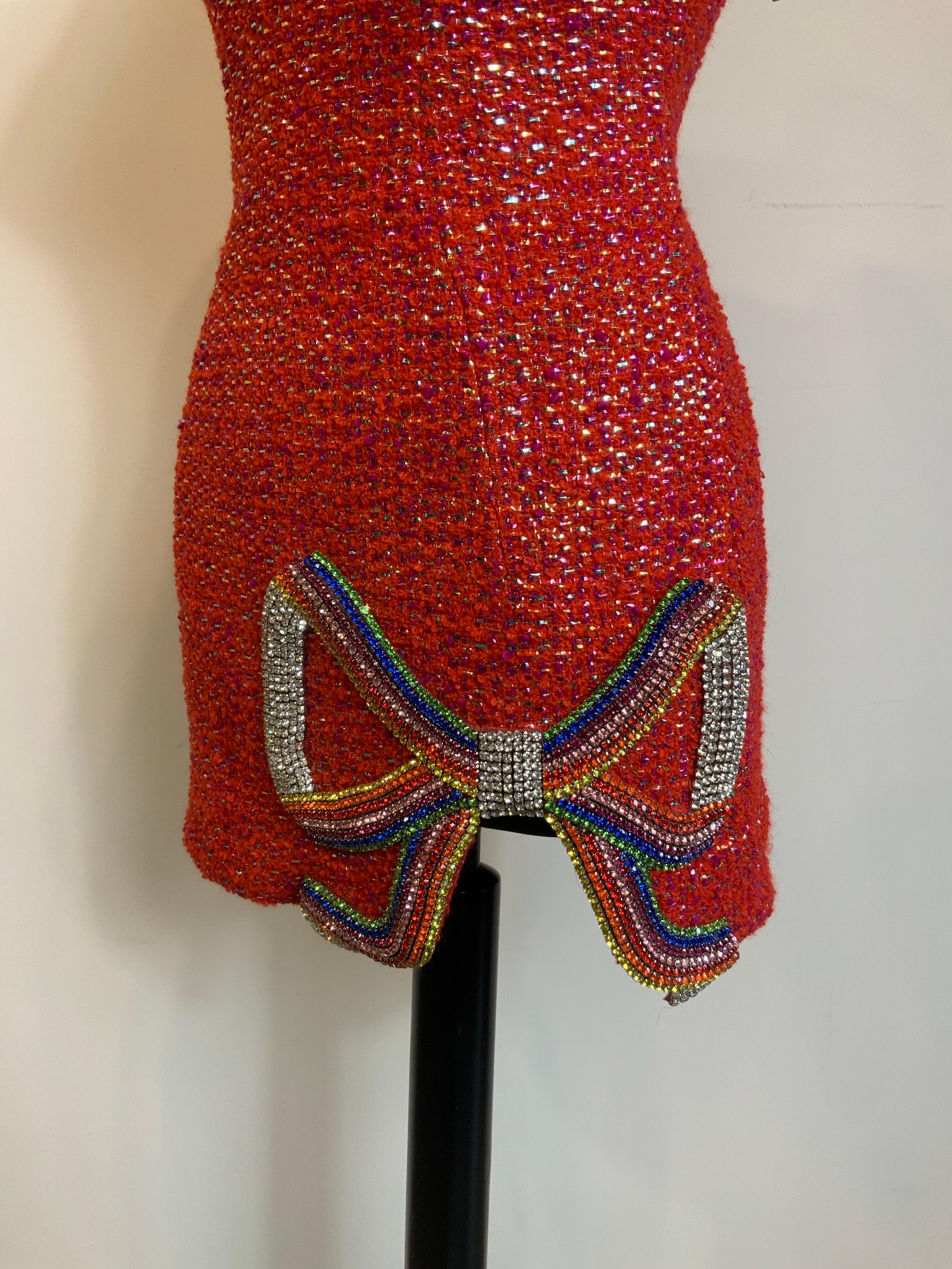 Area mini bow party Dress In Excellent Condition For Sale In Carnate, IT