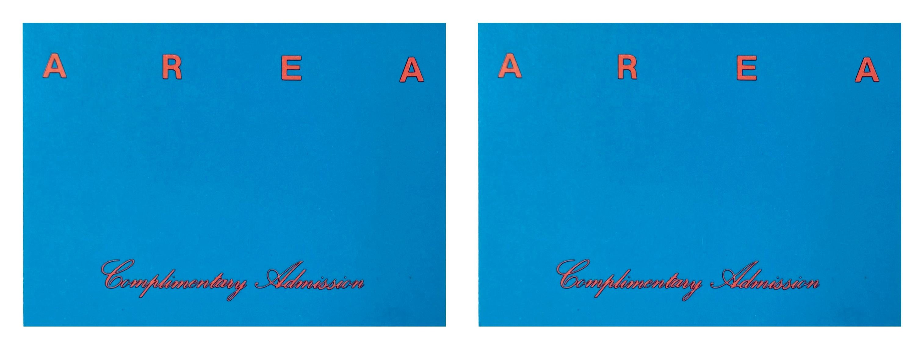 Area Nightclub New York: a set of 6 original drink tickets circa 1984 In Good Condition In Brooklyn, NY