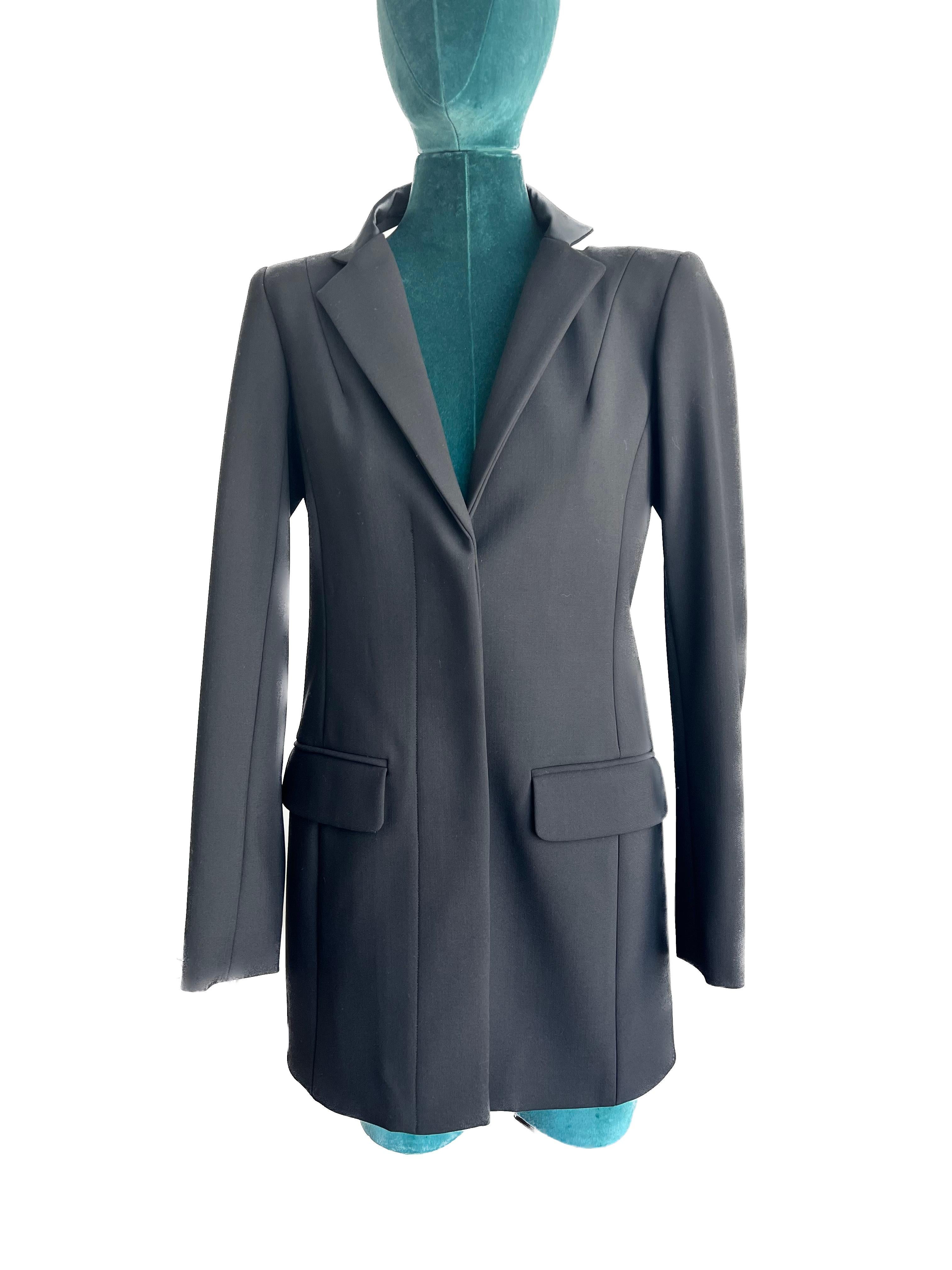 Area open back Blazer Dress with Crystal tassel In Excellent Condition For Sale In Toronto, CA