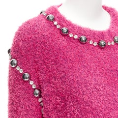 AREA jersey rosa de punto esponjoso de manga extra larga XS