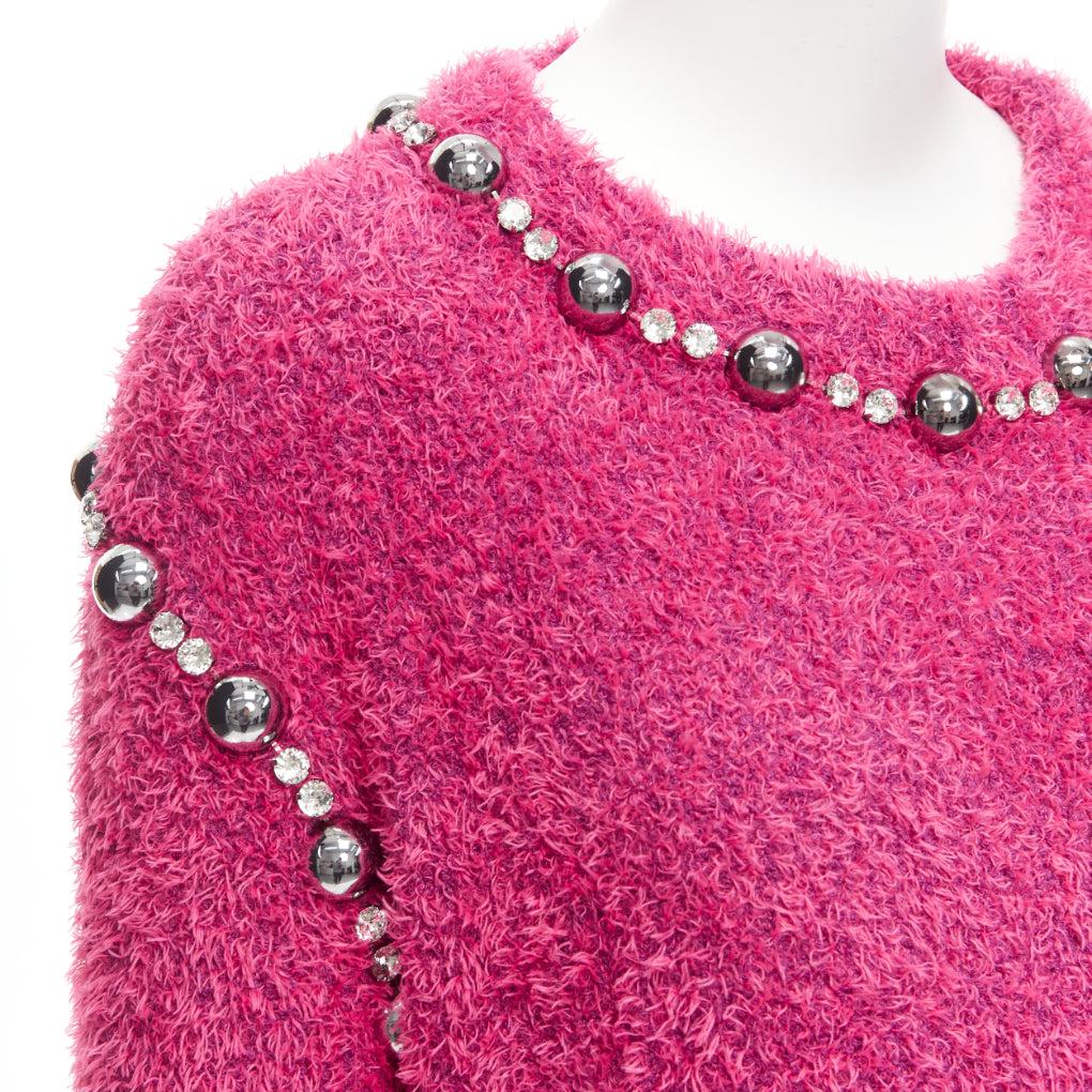 AREA pink cotton fluffy knit dome stud extra long sleeve sweater XS
Reference: AAWC/A00819
Brand: Area
Material: Cotton, Blend
Color: Pink, Silver
Pattern: Solid
Closure: Slip On
Extra Details: Dome and crystal embellishments strategically placed at