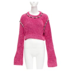 AREA jersey rosa de punto esponjoso de manga extra larga XS