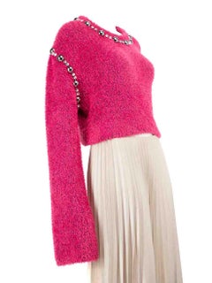 Area Rosa kristallverzierter Pullover Größe S