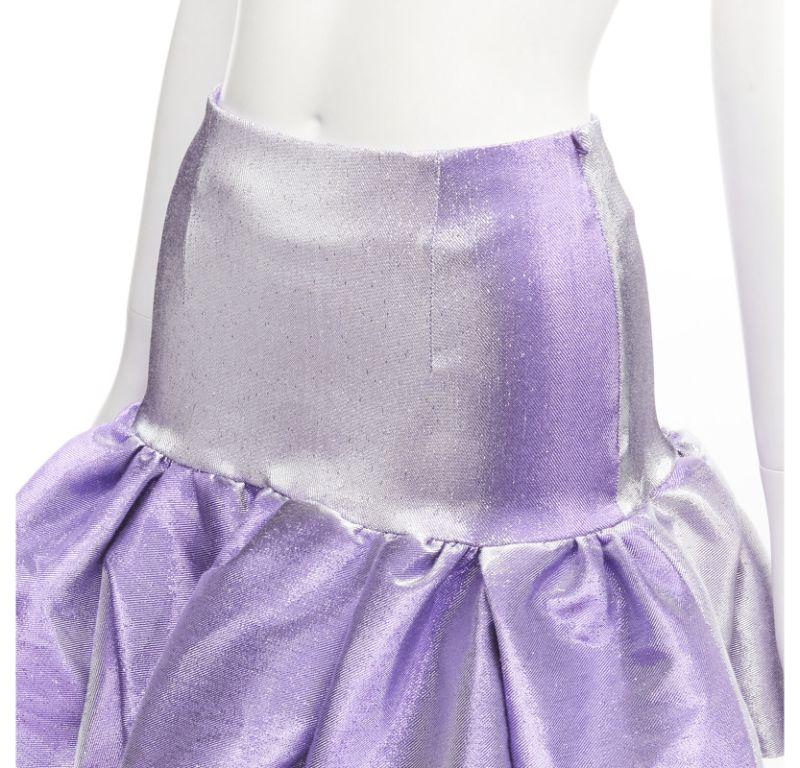 AREA purple metallic cotton blend high waisted puff short short skirt XS
Reference: AAWC/A00419
Brand: Area
Material: Cotton, Blend
Color: Purple
Pattern: Solid
Closure: Zip
Lining: Fabric
Made in: United States

CONDITION:
Condition: Excellent,