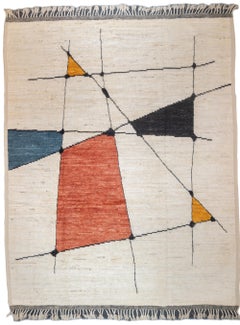 Alfombra Contemporánea Fina de Lana Marroquí 8'0" x 10'1