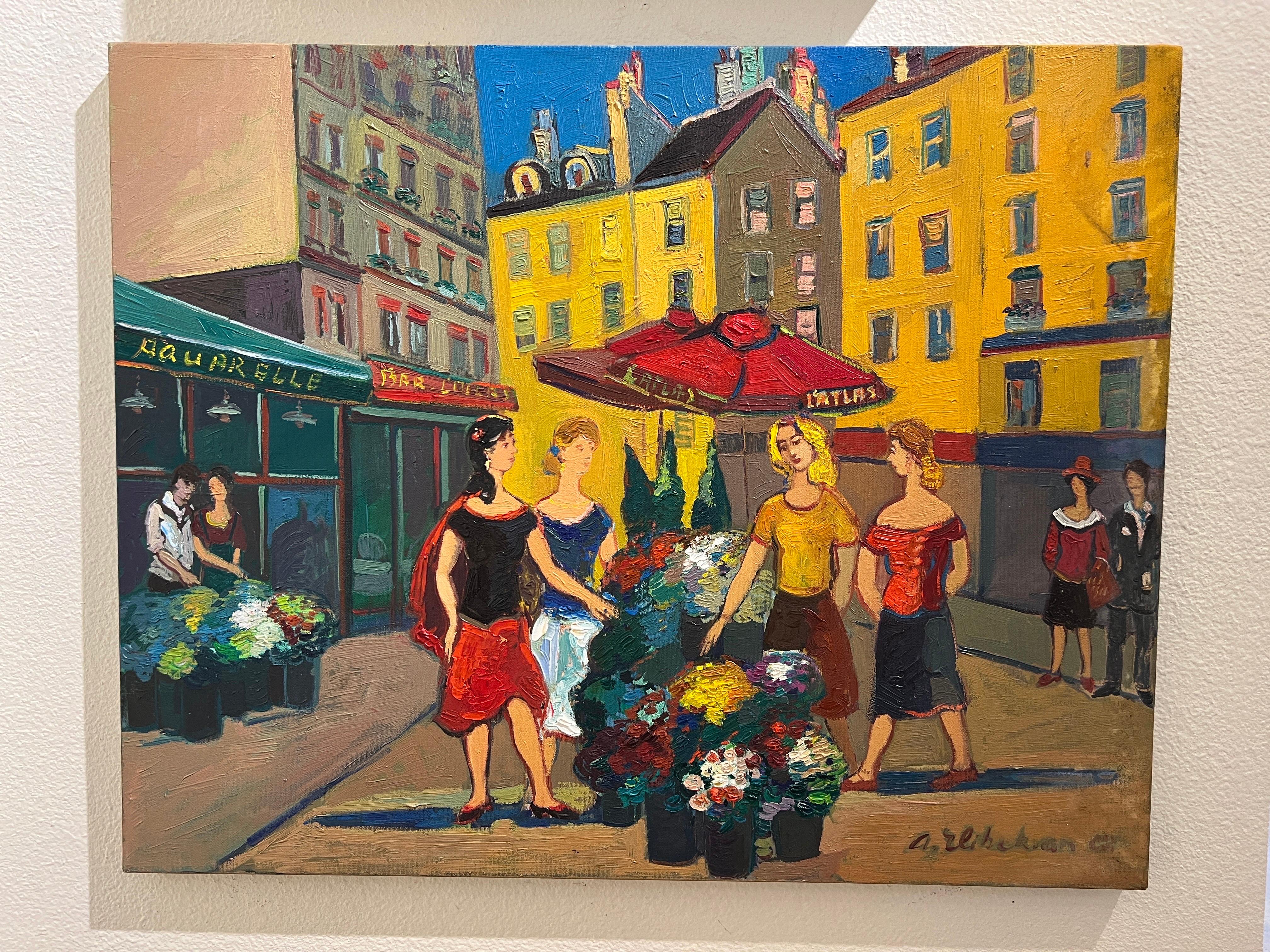 Art contemporain, marché aux fleurs à Saint-Germain-des-Prés, Paris.  en vente 4