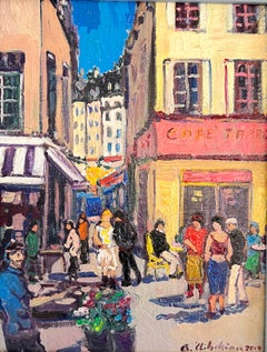 Café contemporáneo en París, Marche de La rue Mouffetard.
