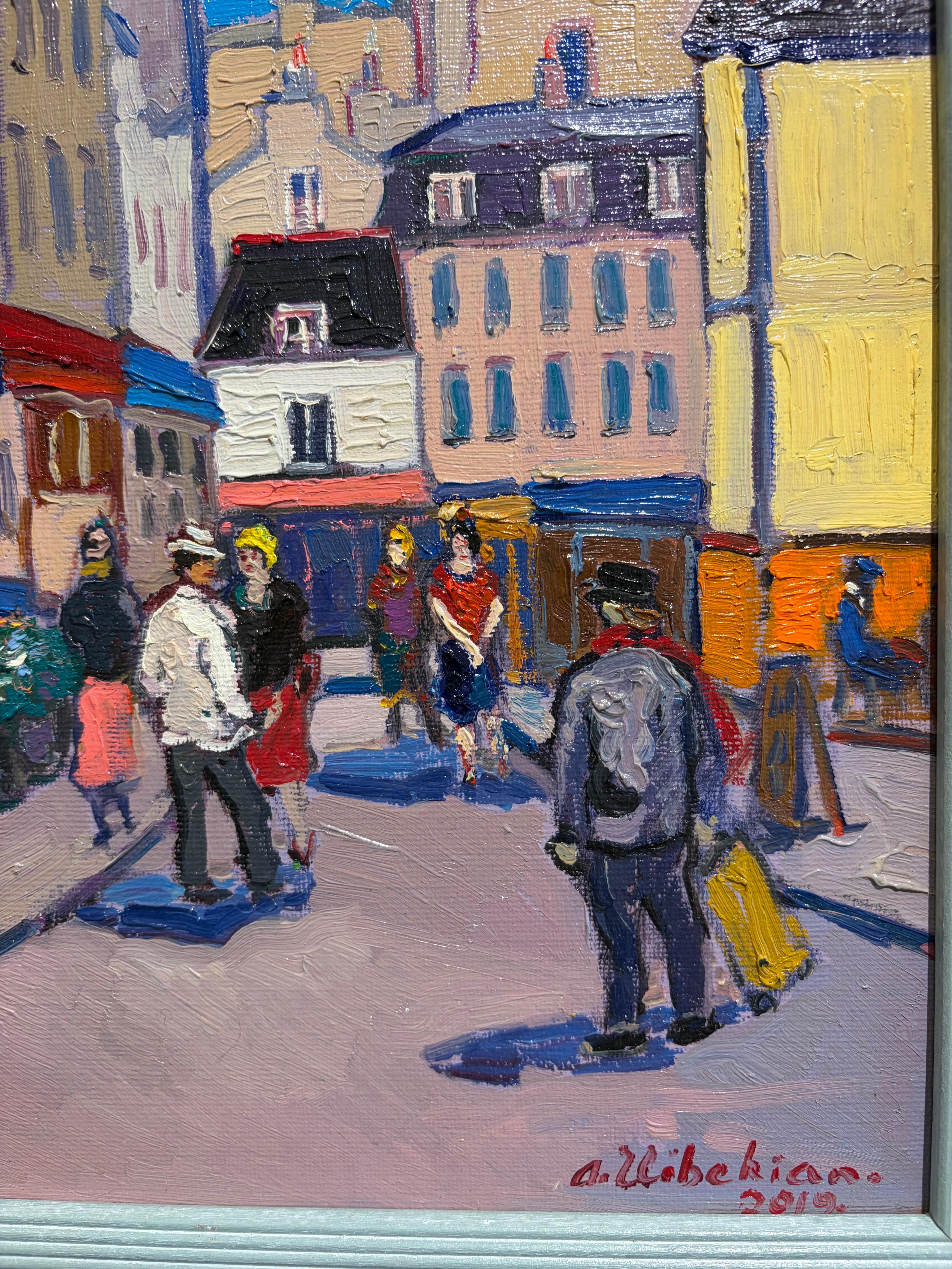 Marché aux fleurs à Paris. - Painting de Areg Elibekian