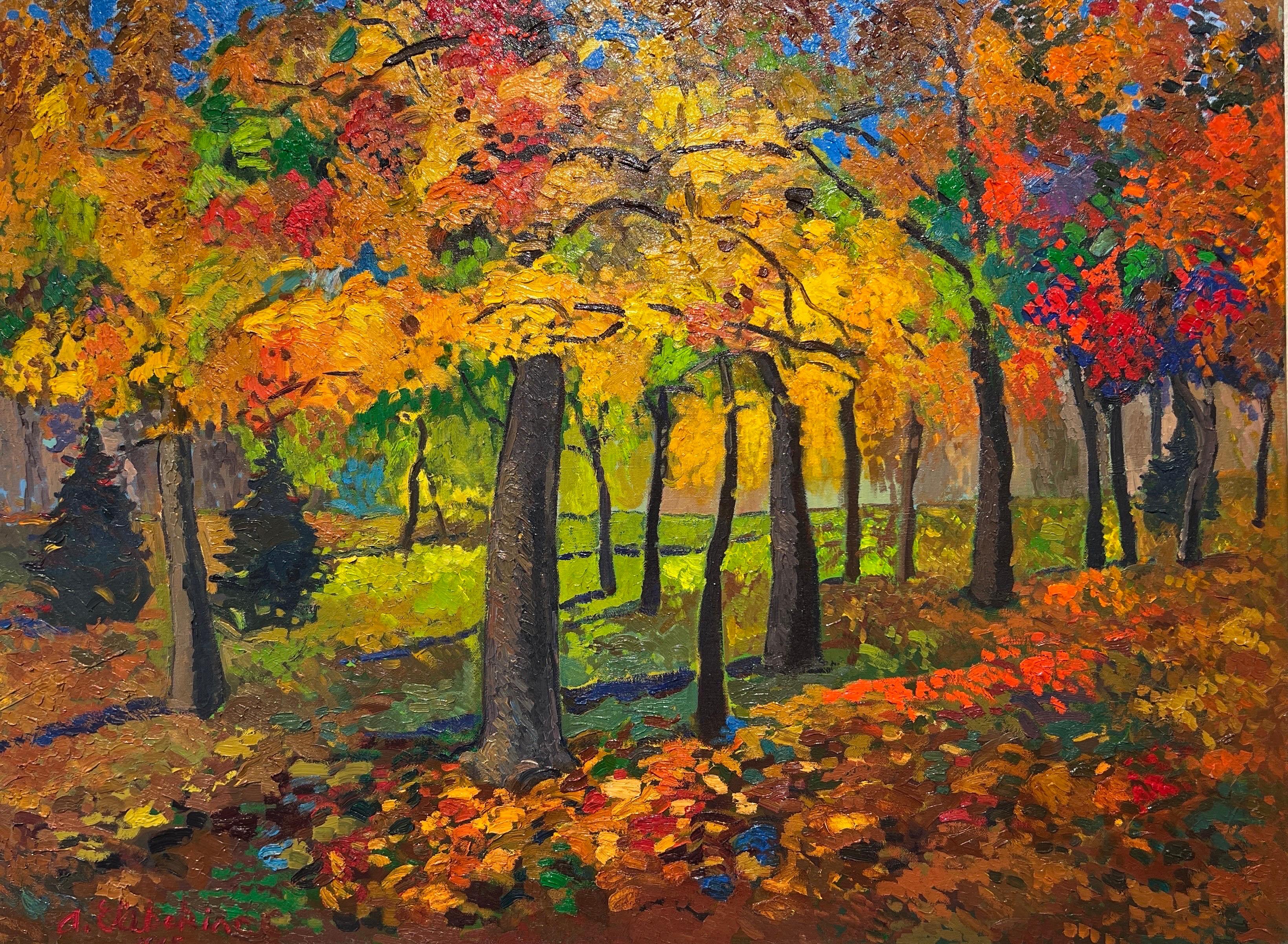 Landscape Painting di Areg Elibekian - Le Parc Salaberry, l'essenza degli alberi.