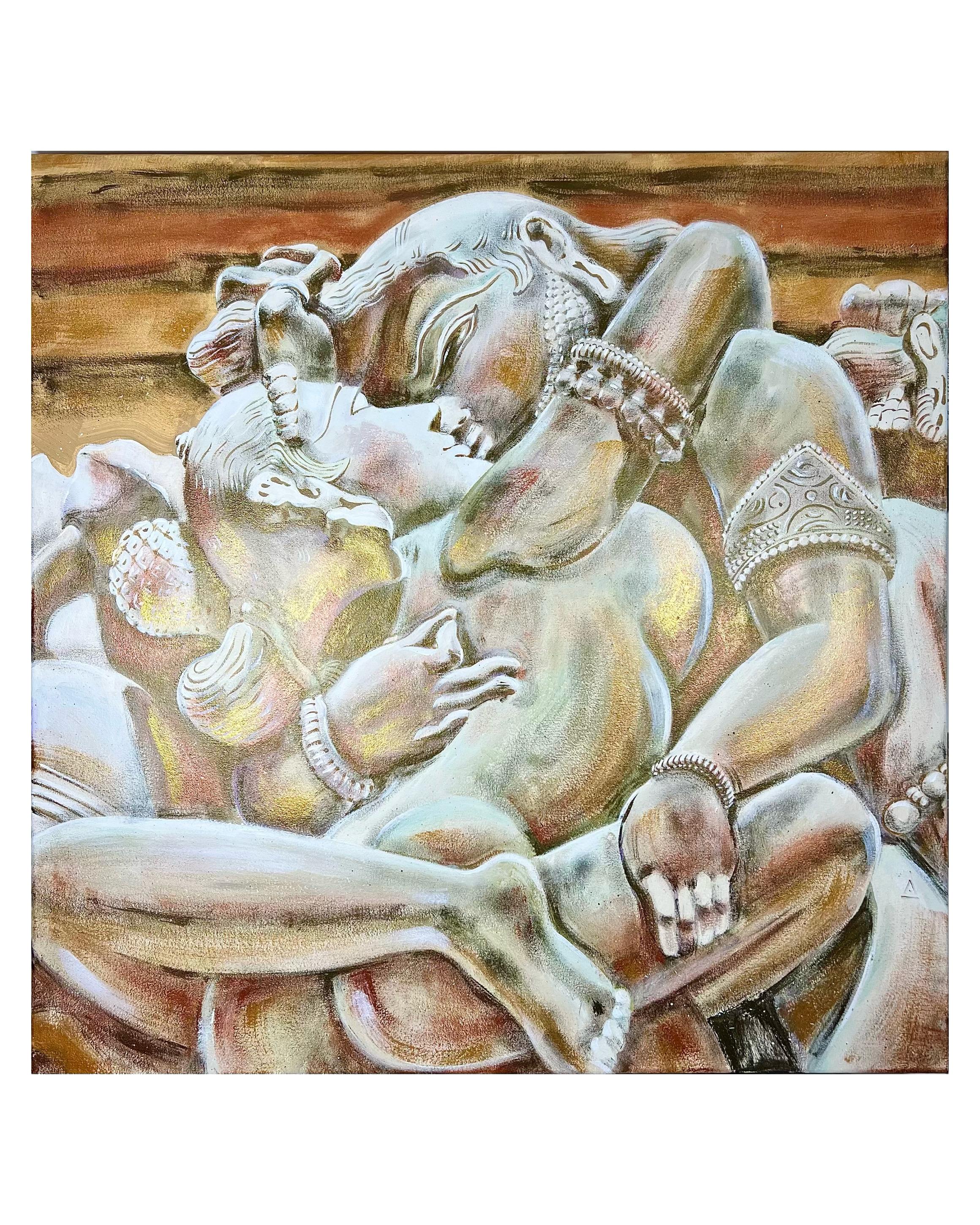 Absolute. - Brown Abstract Painting by AreiRa
