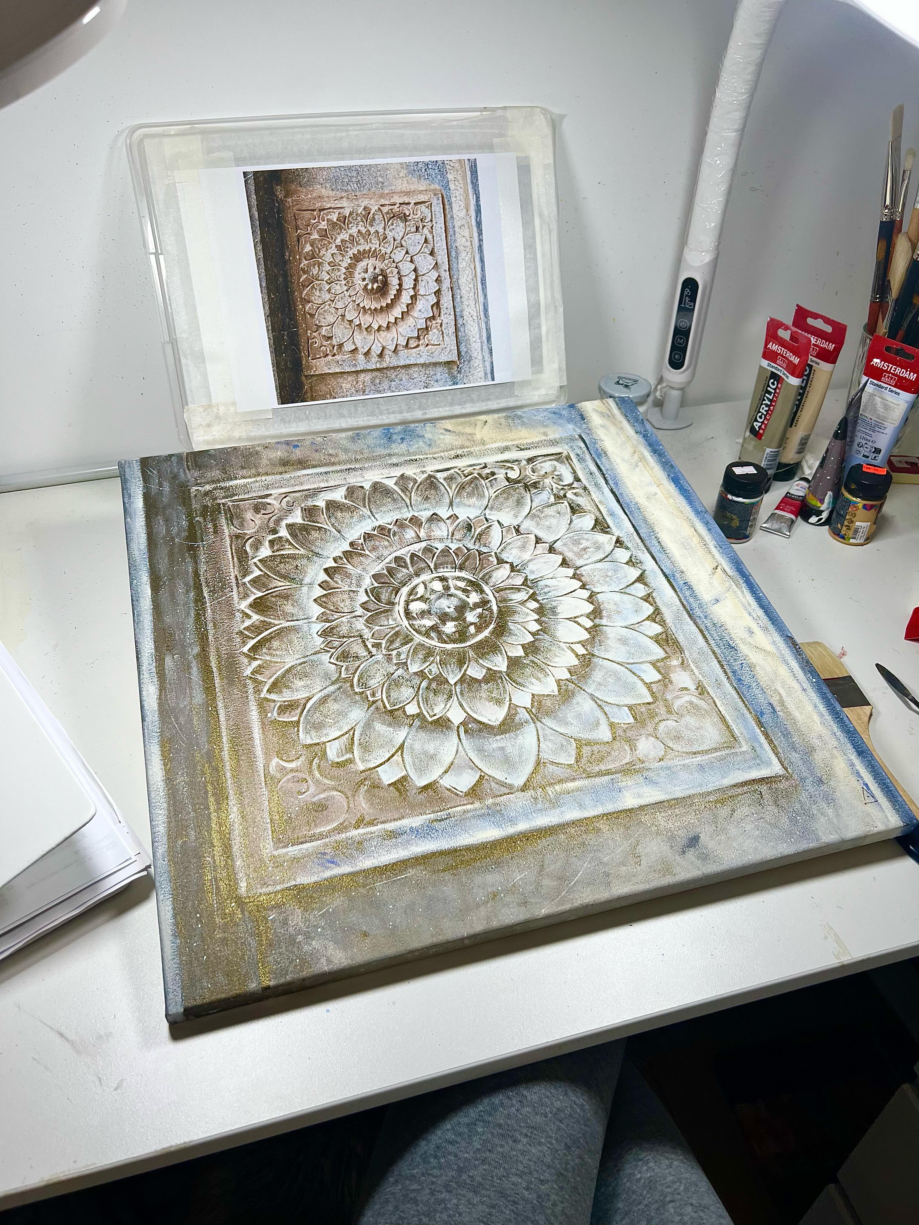 Schöner Tempellotus. – Painting von AreiRa