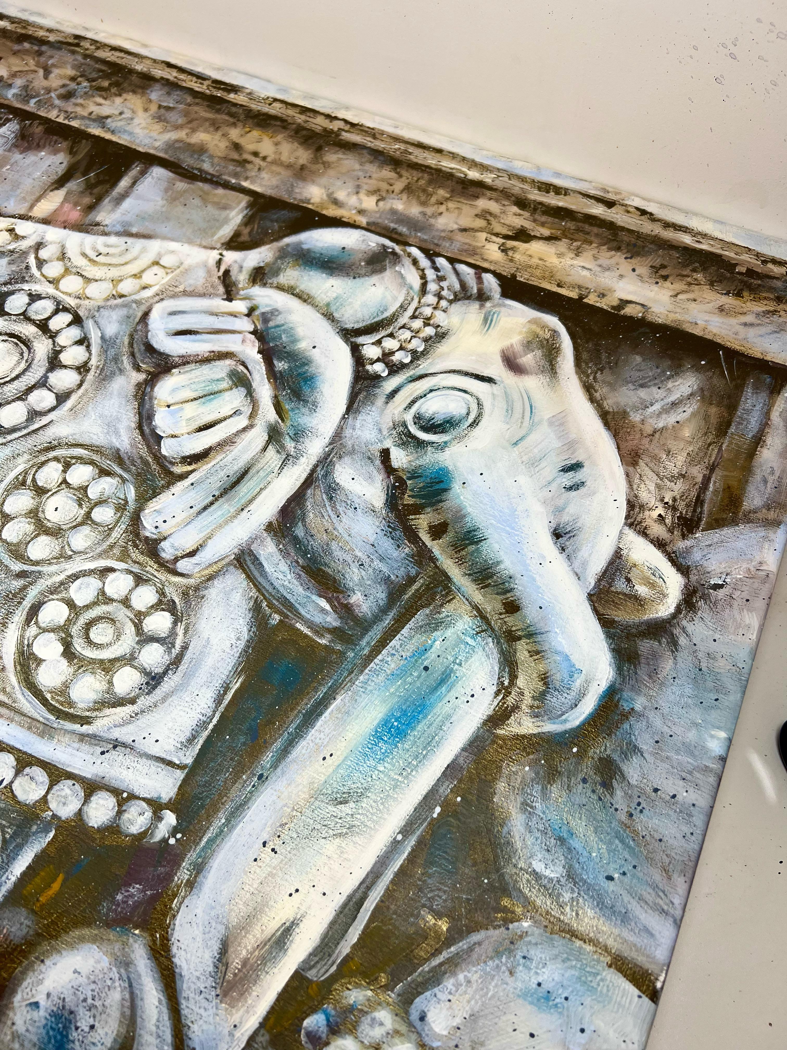 Décorations de cérémonie Hoysala - Mouvement esthétique Painting par AreiRa