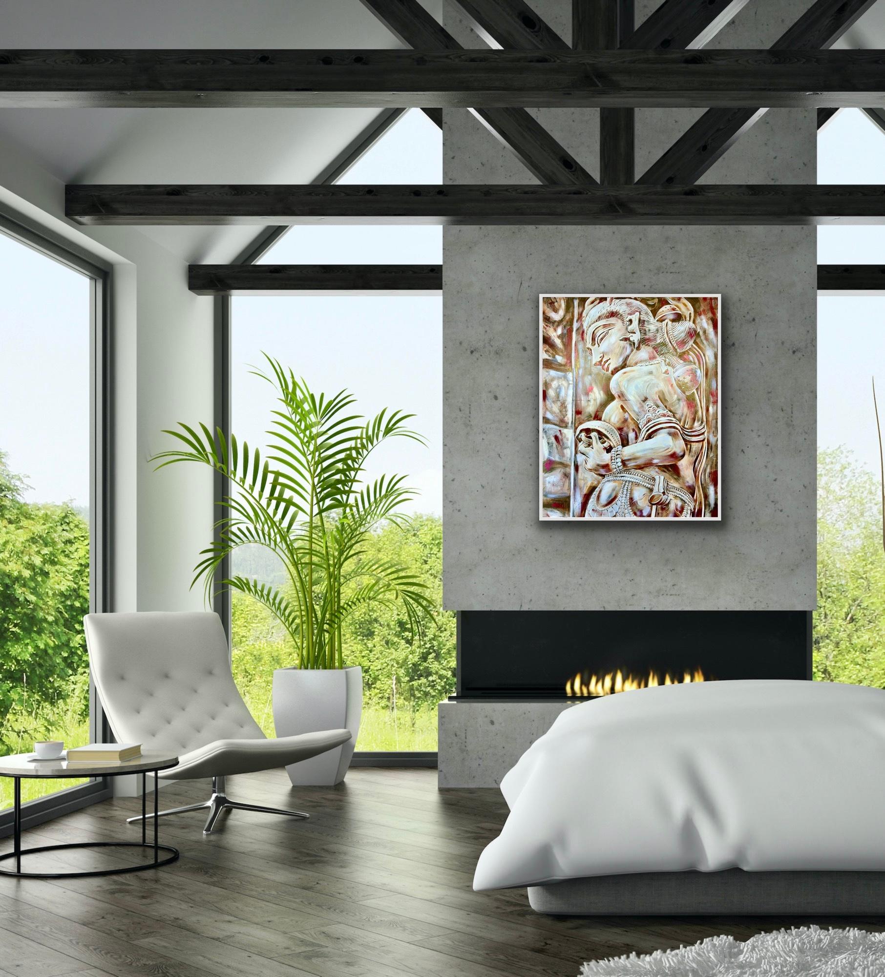 “Ode to the Beloved. Divine Apsara” - Painting by AreiRa