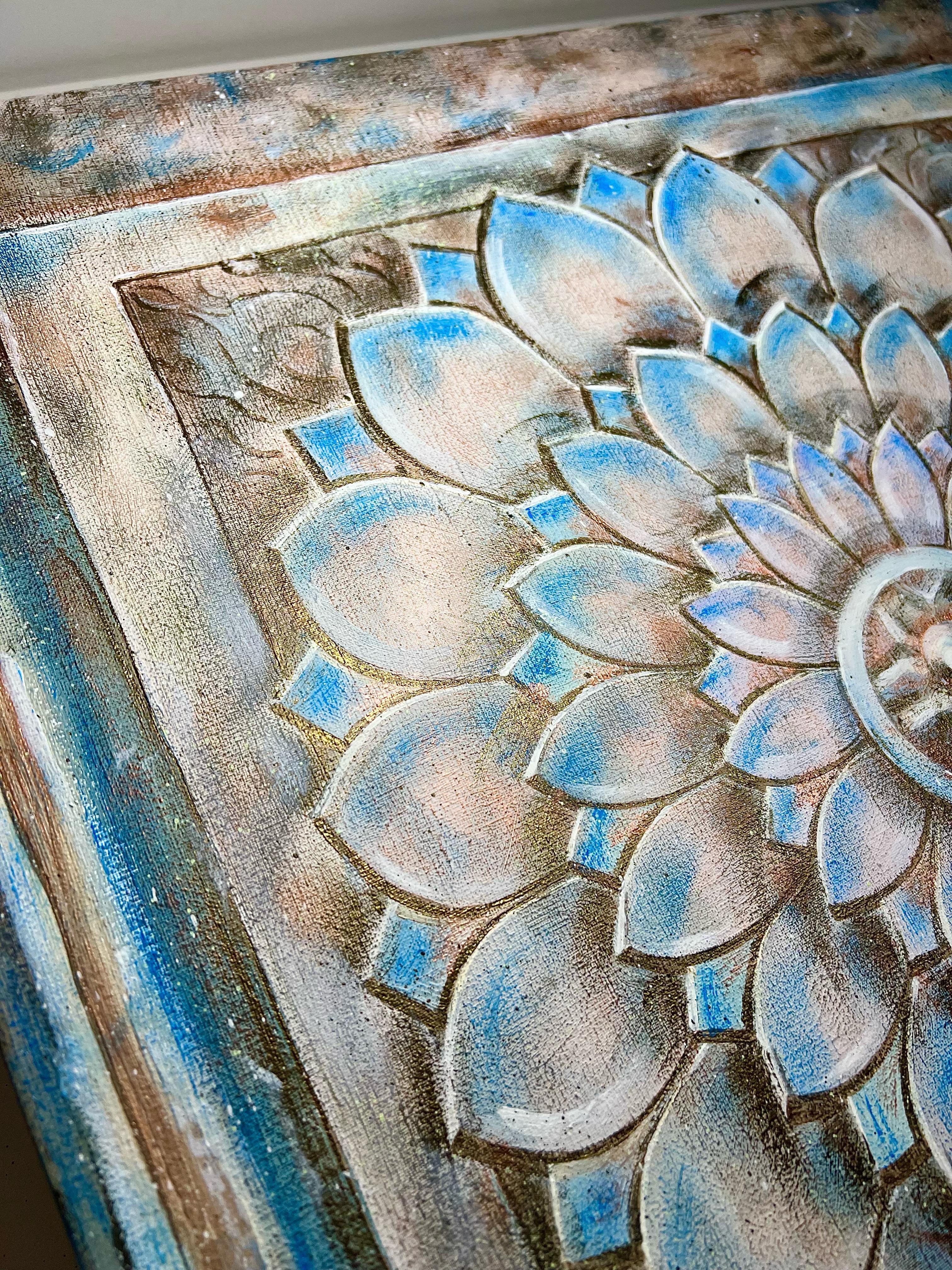 Tempel-Lotus. Farbenfroh. im Angebot 4