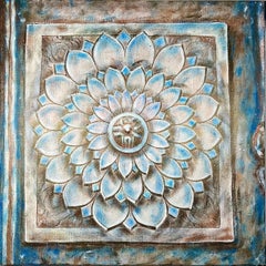 Temple lotus. Colorful.