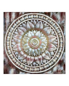 Temple lotus. White and red.