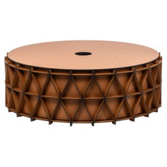 Arena Large Camel Leather Basket