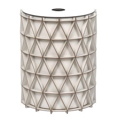 Arena Medium Cream Leather Laundry Basket