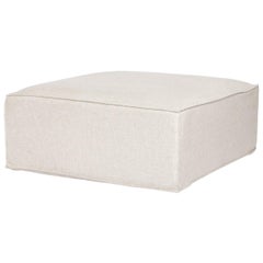 Arena ottoman module for Sofa in linen color fabric upholstery