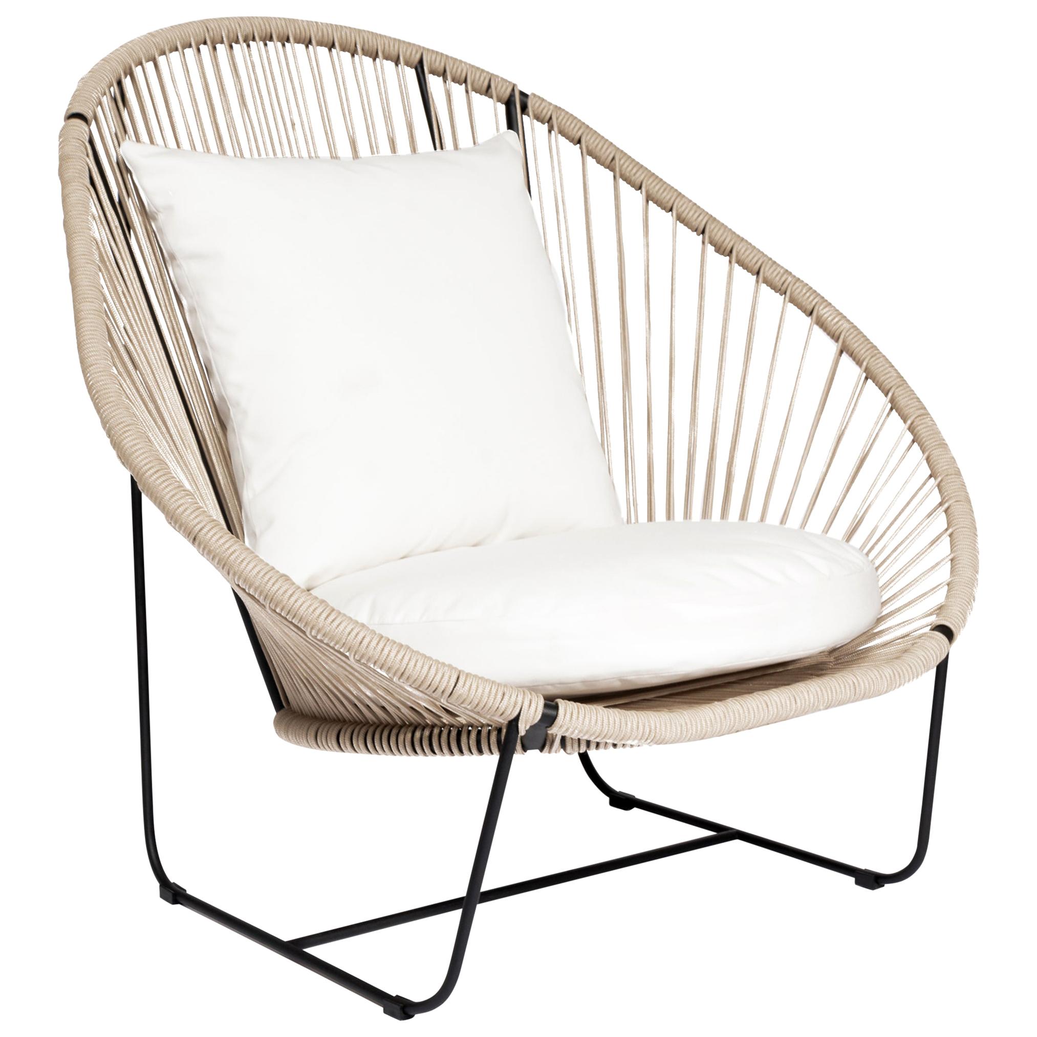 Arena Steel with Rope Weave Armchair
