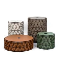 Arena Tall Brown Leather Laundry Basket