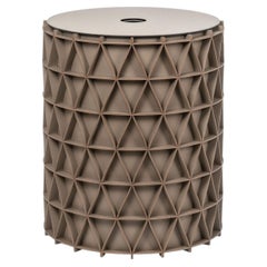 Arena Tall Brown Leather Laundry Basket