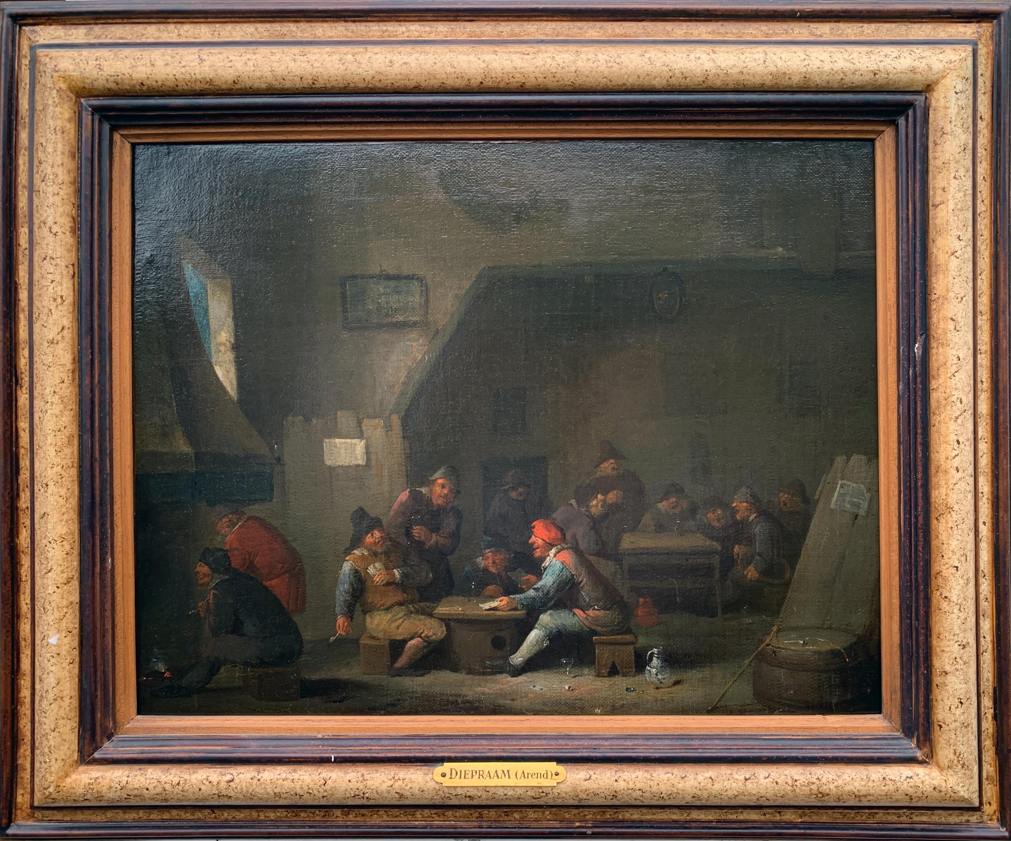  Arend DIEPRAAM Figurative Painting - Tavern Scene, attributed to Arend Diepraam, 17th century