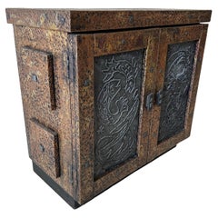 Arenson Studios 1960's Copper Clad Brutalist Cabinet