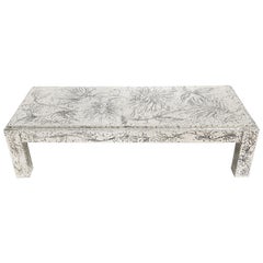 Arenson Studios Metal Clad Parsons Coffee Table