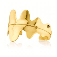 Areole Cuff Bracelet in 22k Gold Plated Bronze by SOPHIE SIMONE DESIGNS
