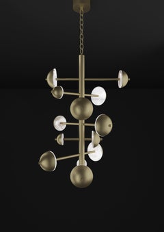 Ares Brushed Brass Chandelier by Alabastro Italiano