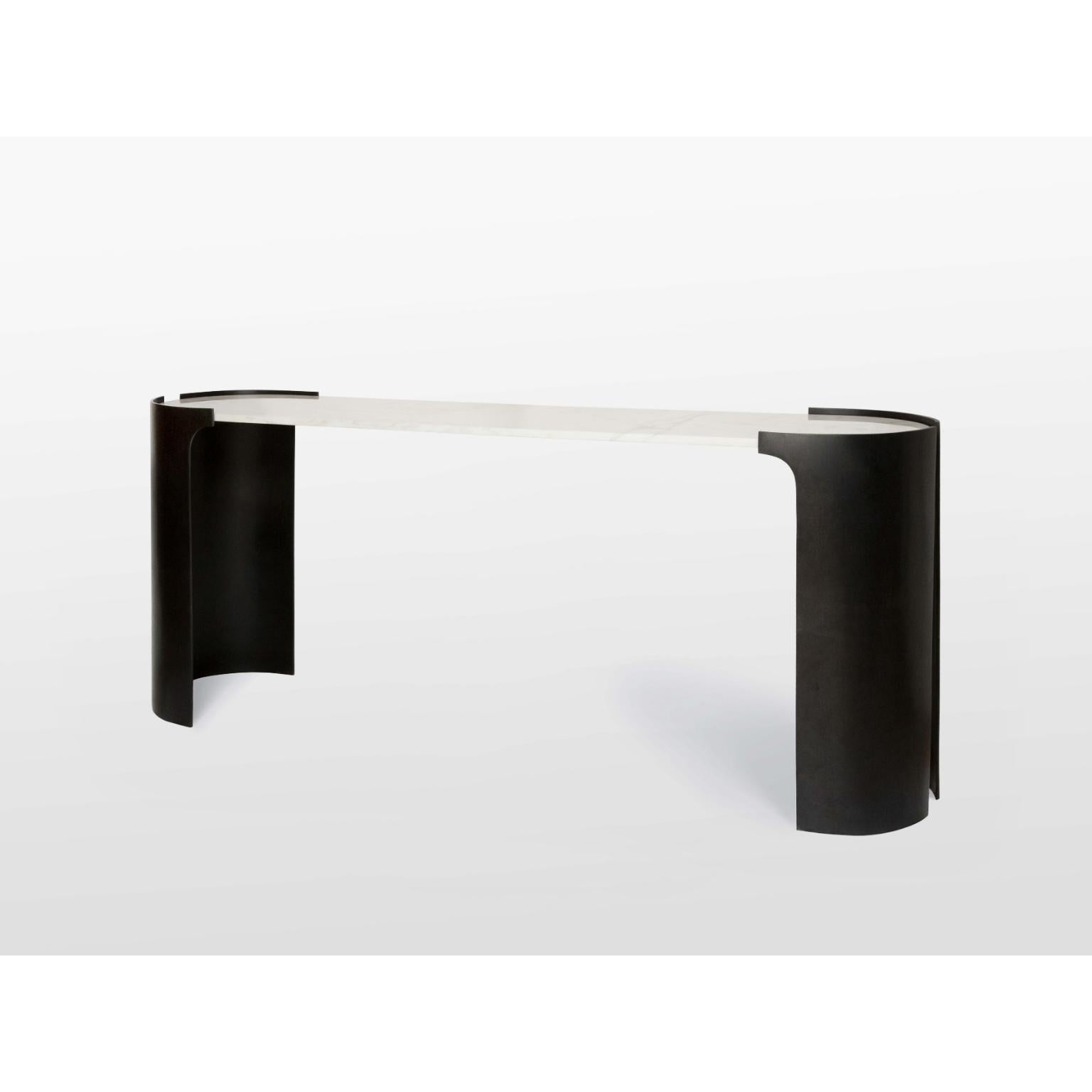 Ares Console Table in Black Patinated Cast Bronze & Marble by OZA Design In New Condition For Sale In Geneve, CH