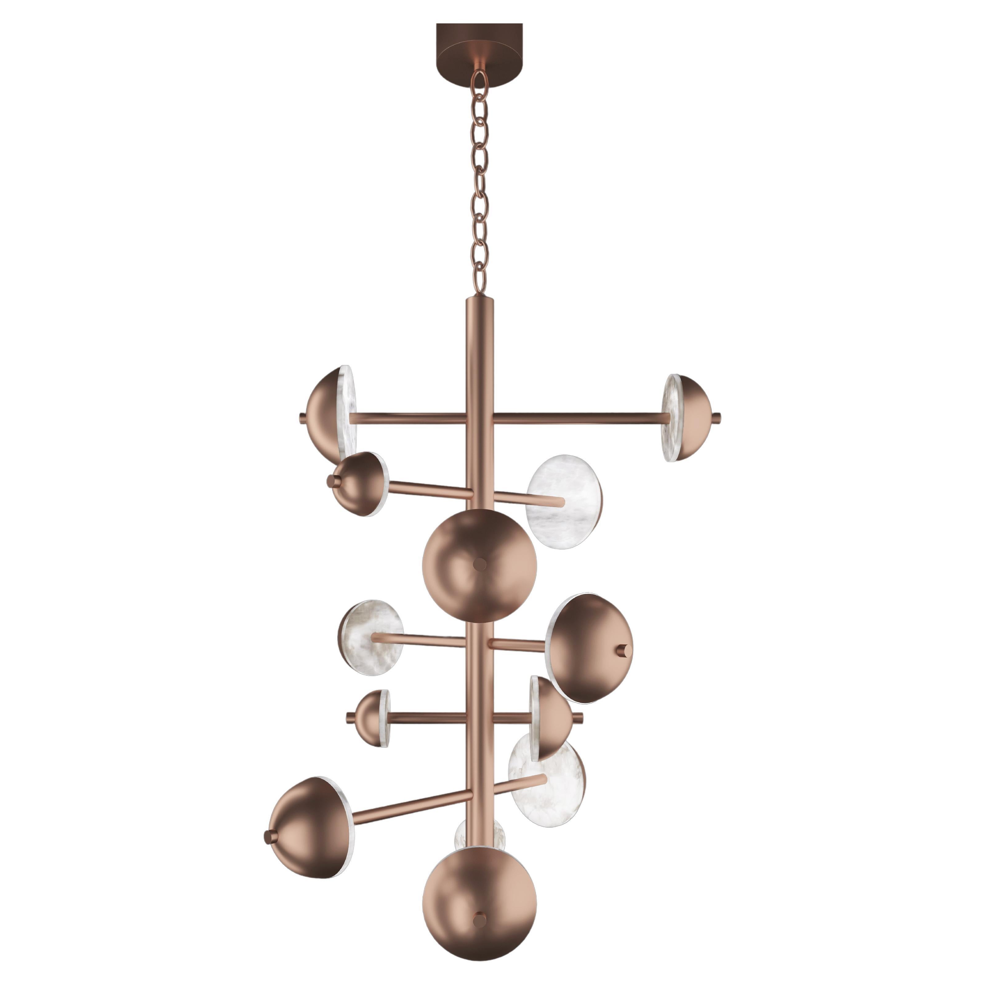 Ares Copper Chandelier by Alabastro Italiano For Sale