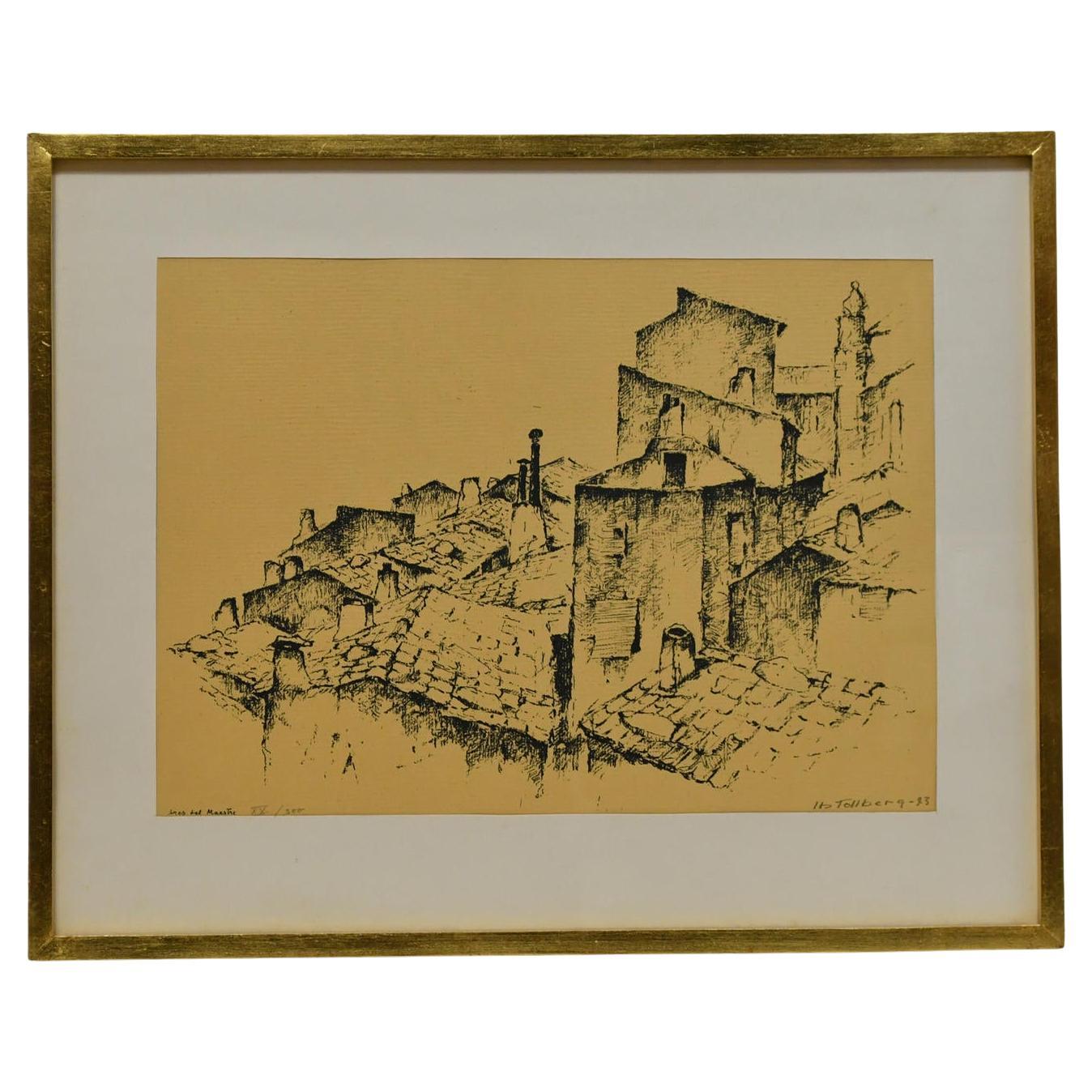 "Ares del Maestre" Litografia di Ib Tollberg 1973 in vendita