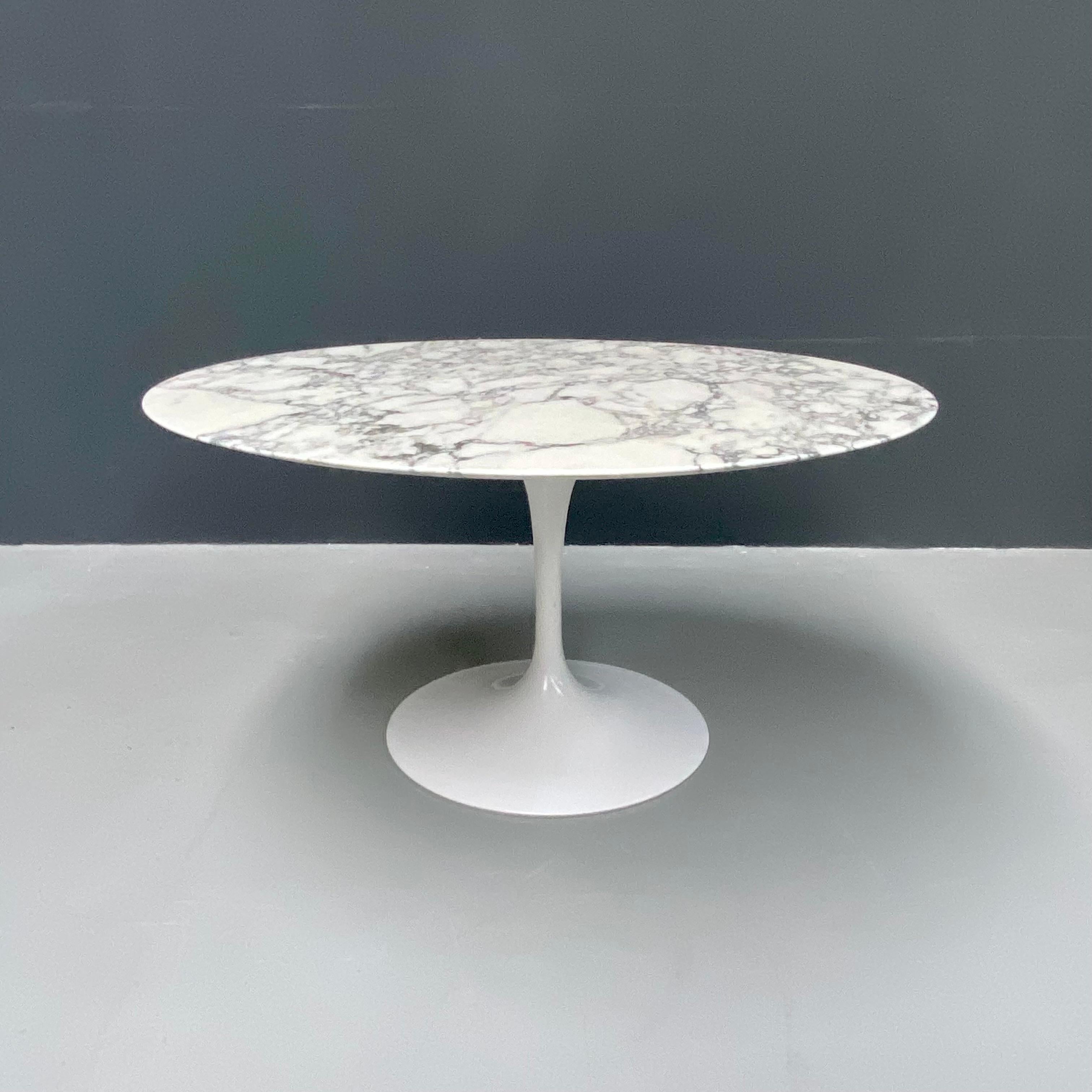Aresbescato Esstisch aus Marmor von Eero Saarinen für Knoll Studio (Aluminium) im Angebot