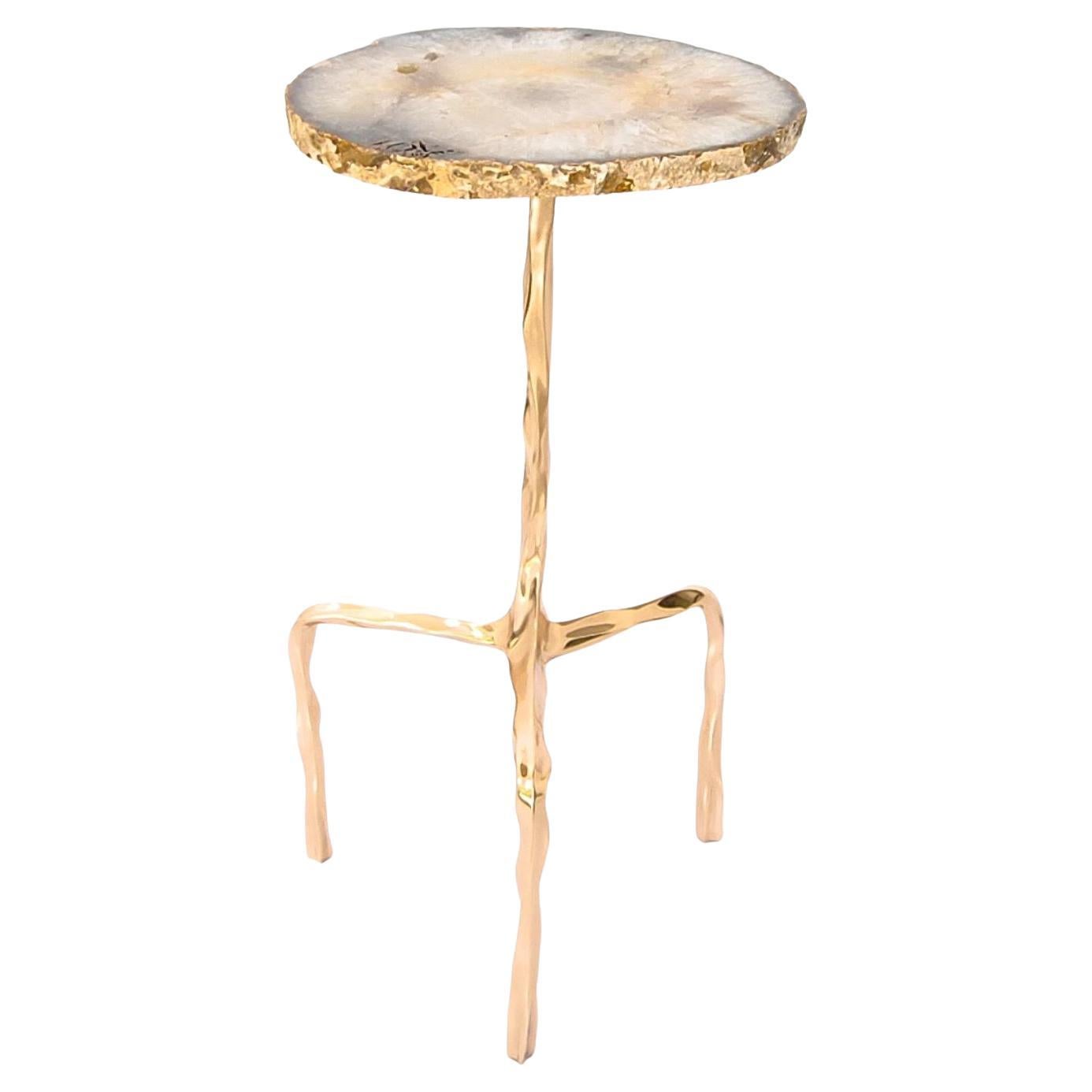 An Agate Topped Modernist Cocktail Table at 1stDibs