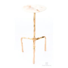 Aretha Drink Table with Onyx Top by Fakasaka Design