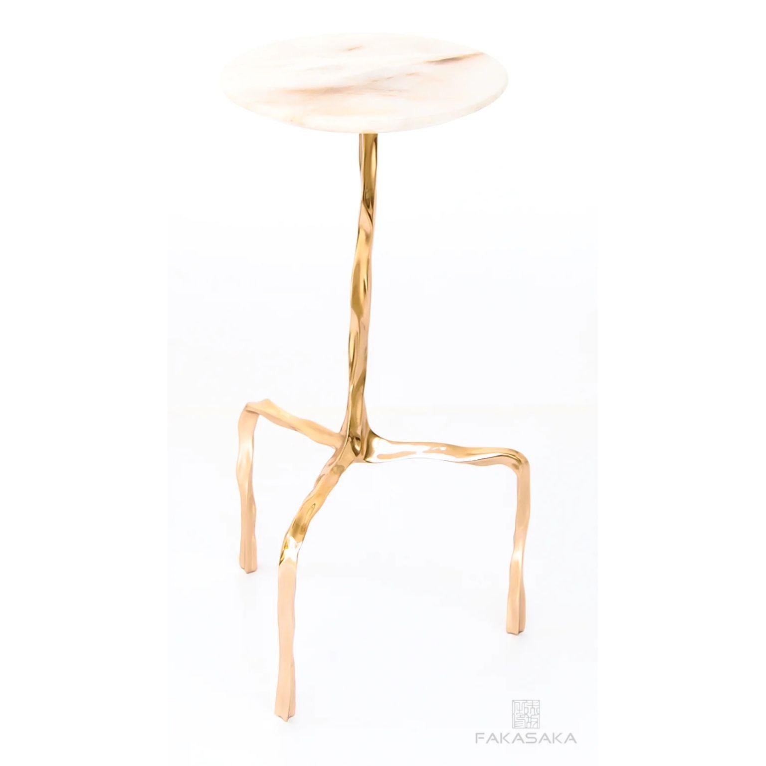 Aretha Drink Table with Onyx Top by Fakasaka Design In New Condition For Sale In Geneve, CH