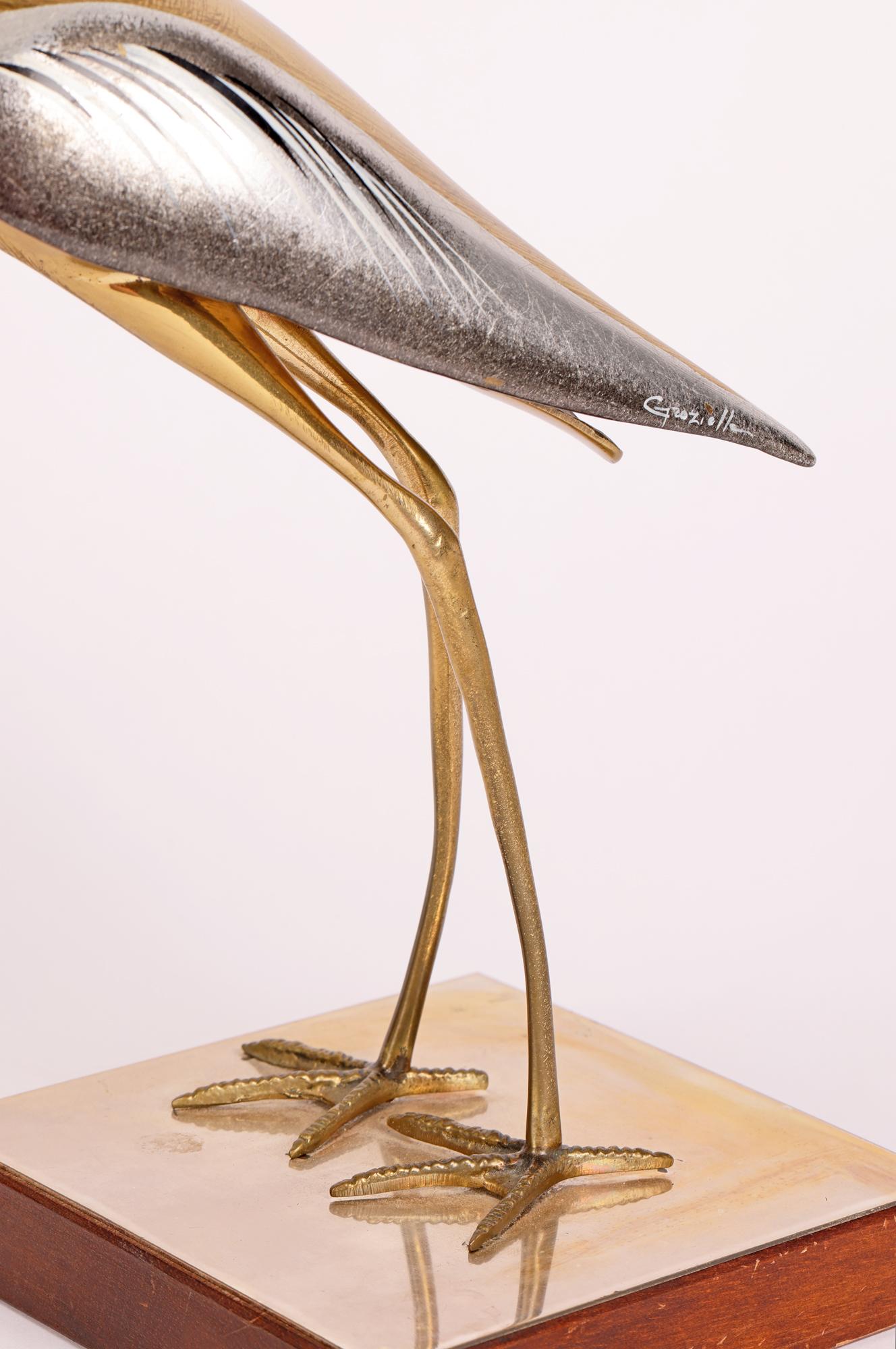 ARF Firenze Italian Enameled Metal Heron Figures Signed Giozielli 6